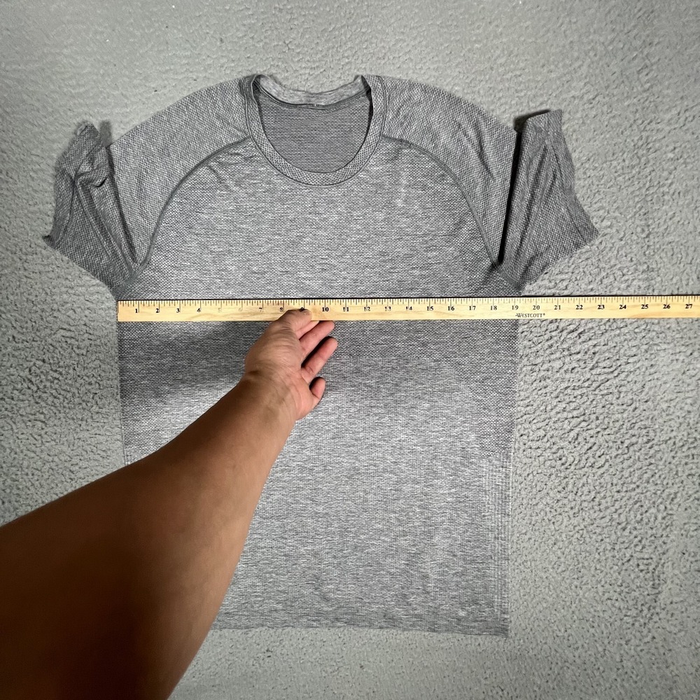 Lululemon Shirt Mens Medium Gray Metal Vent Pullover‎ Stretch Casual Gym Workout - Picture 6 of 10